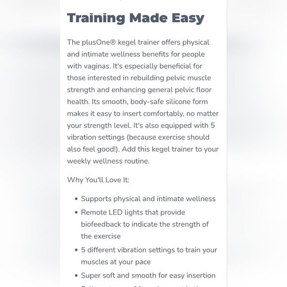 Plus One Kegal Trainer w/Storage Bag - Picture 7 of 10